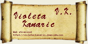 Violeta Kanarić vizit kartica